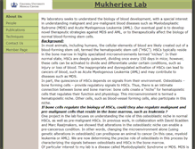 Tablet Screenshot of mukherjeelab.com